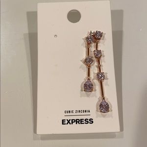 Single Rose Gold Chandelier Earring